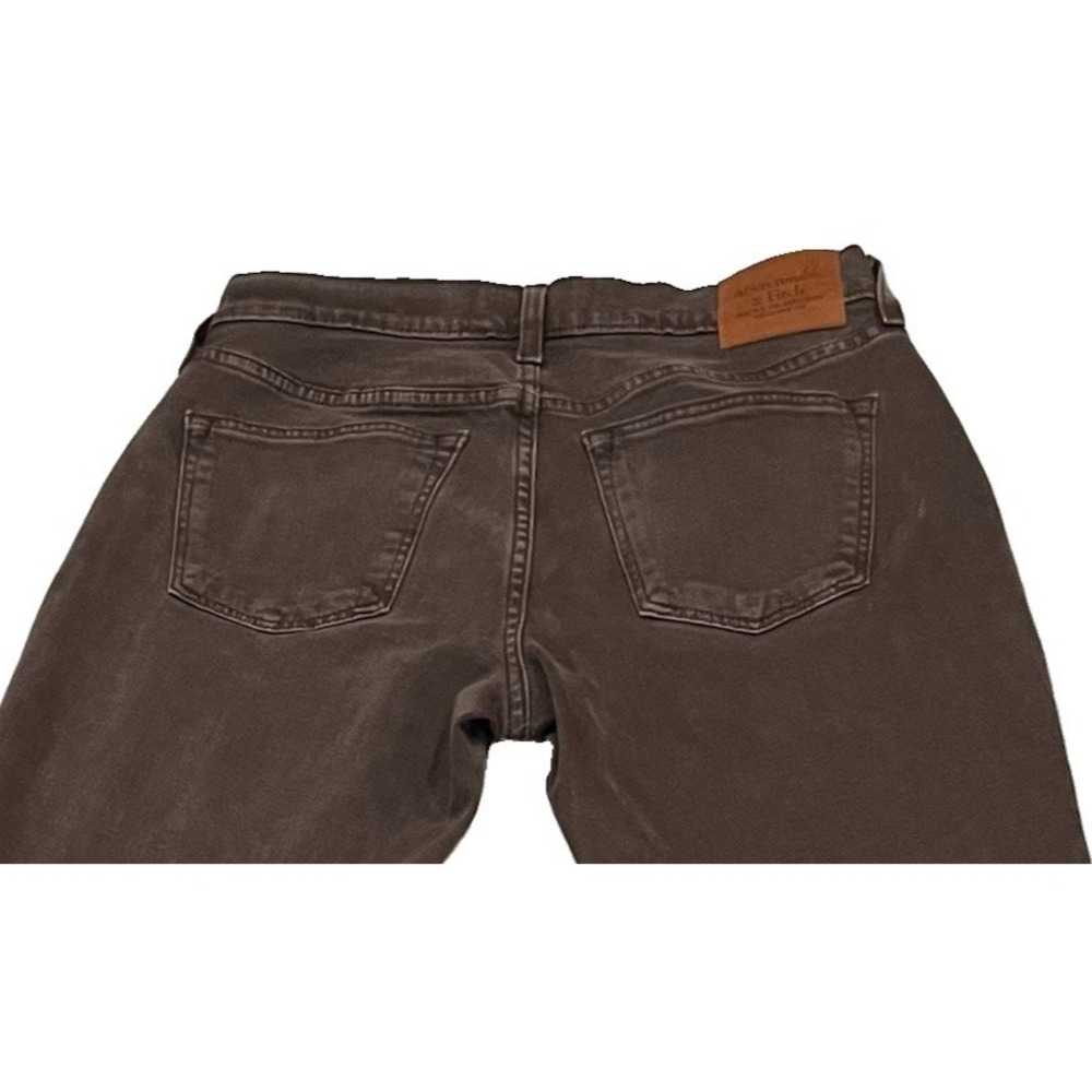 Abercrombie & Fitch Mens 29x30 Signature Stretch Athletic Straight Brown Jeans - Picture 4 of 7
